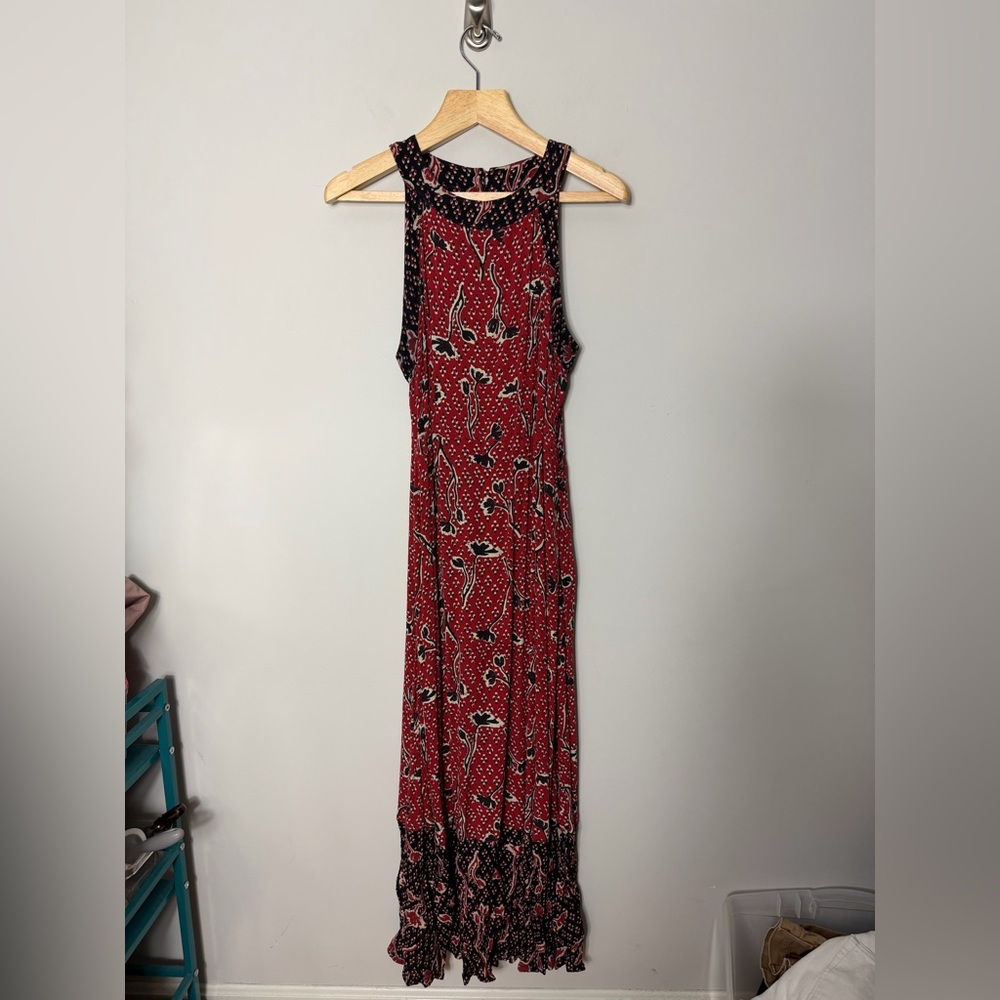 Fat Face Maxi Dress Long High Neck Printed Sleeveless Size 10 243 - Picture 2 of 10